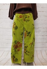 Dee Dee Pistachion Floral Corduroy Pants