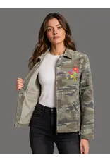 Camouflage Floral Embroidered Jacket