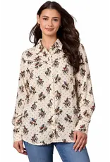 Buckaroo Betty Long Sleeve Pearl Snap Ivory