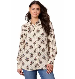 Buckaroo Betty Long Sleeve Pearl Snap Ivory