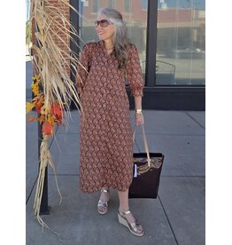 Tessa Brown Midi Dress