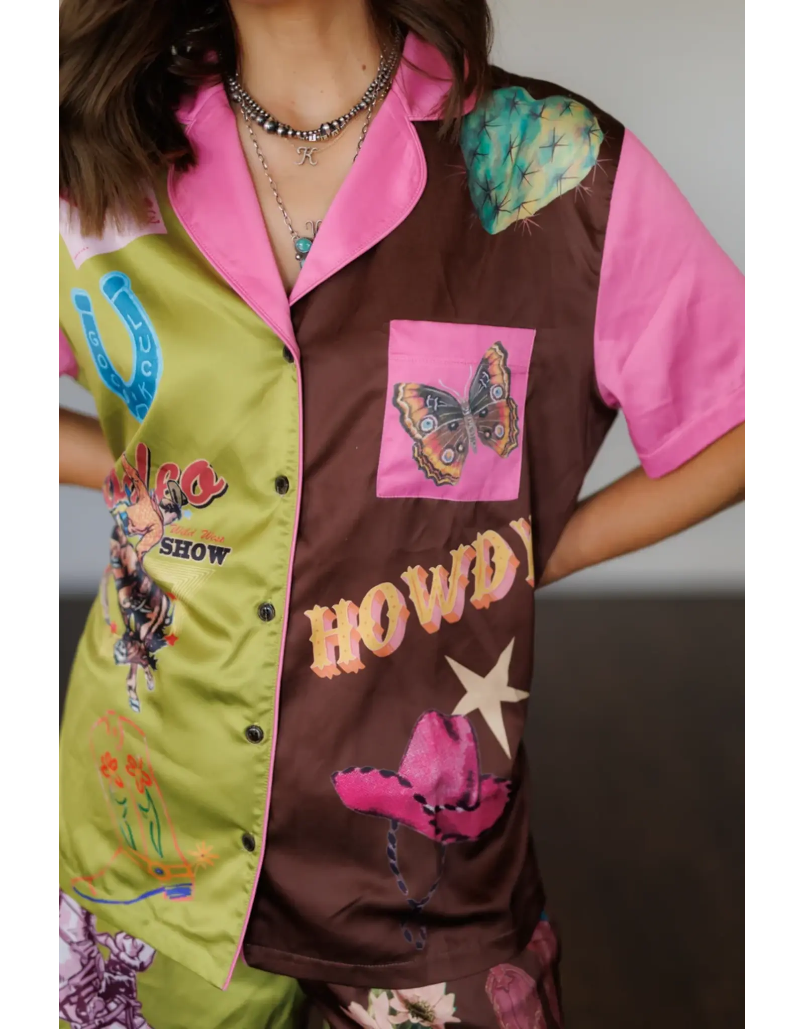 Howdy Hanny Howdy Satin Pajamas