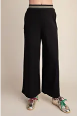 Whitney Black Wide Leg Sweatpants