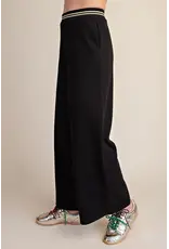 Whitney Black Wide Leg Sweatpants