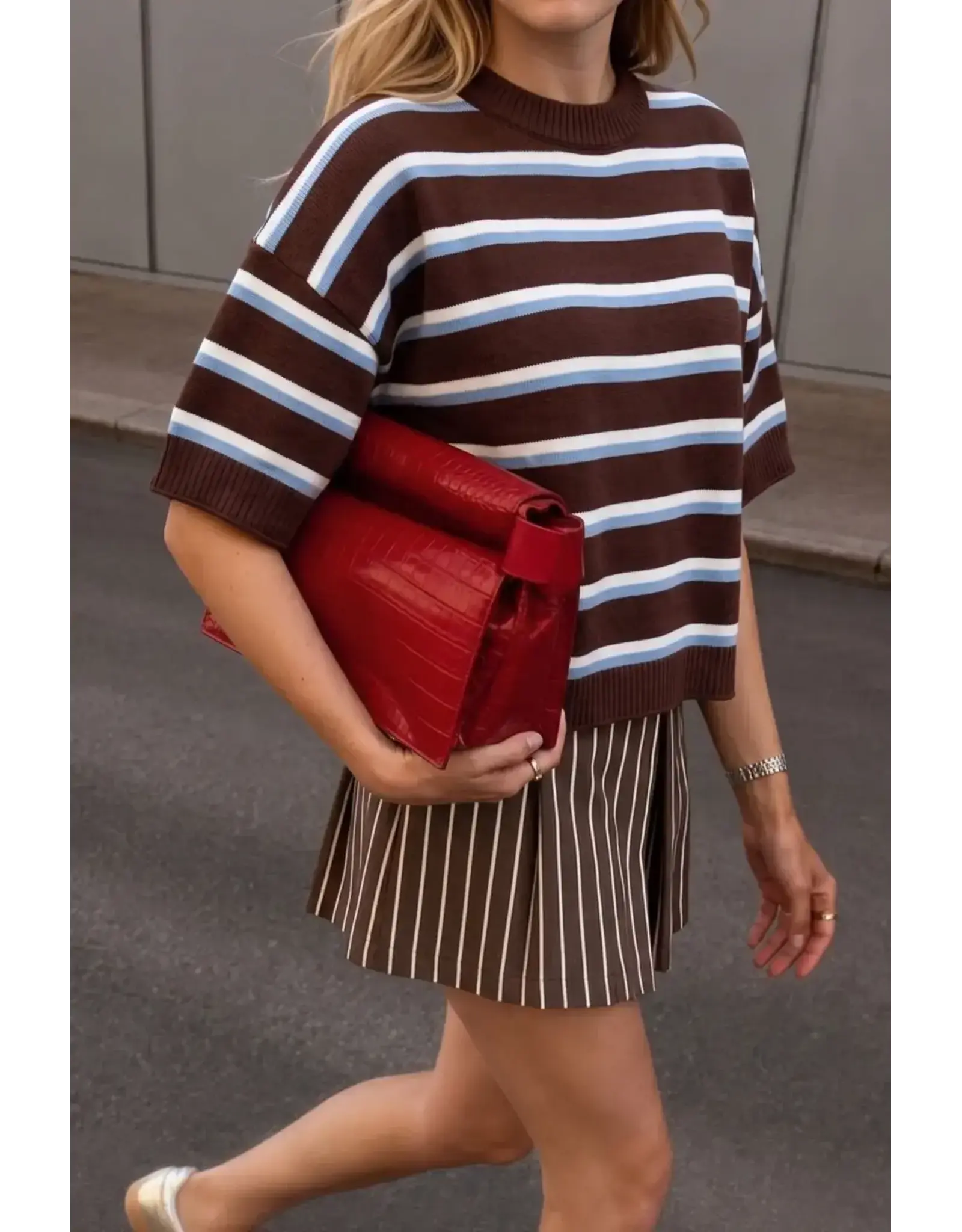 Winnie Brown Stripe Sweater