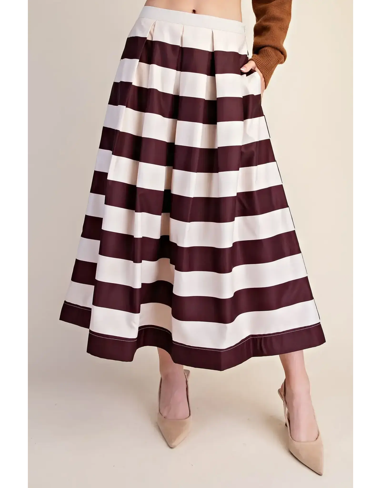 Winslow Brown Stripe Skirt