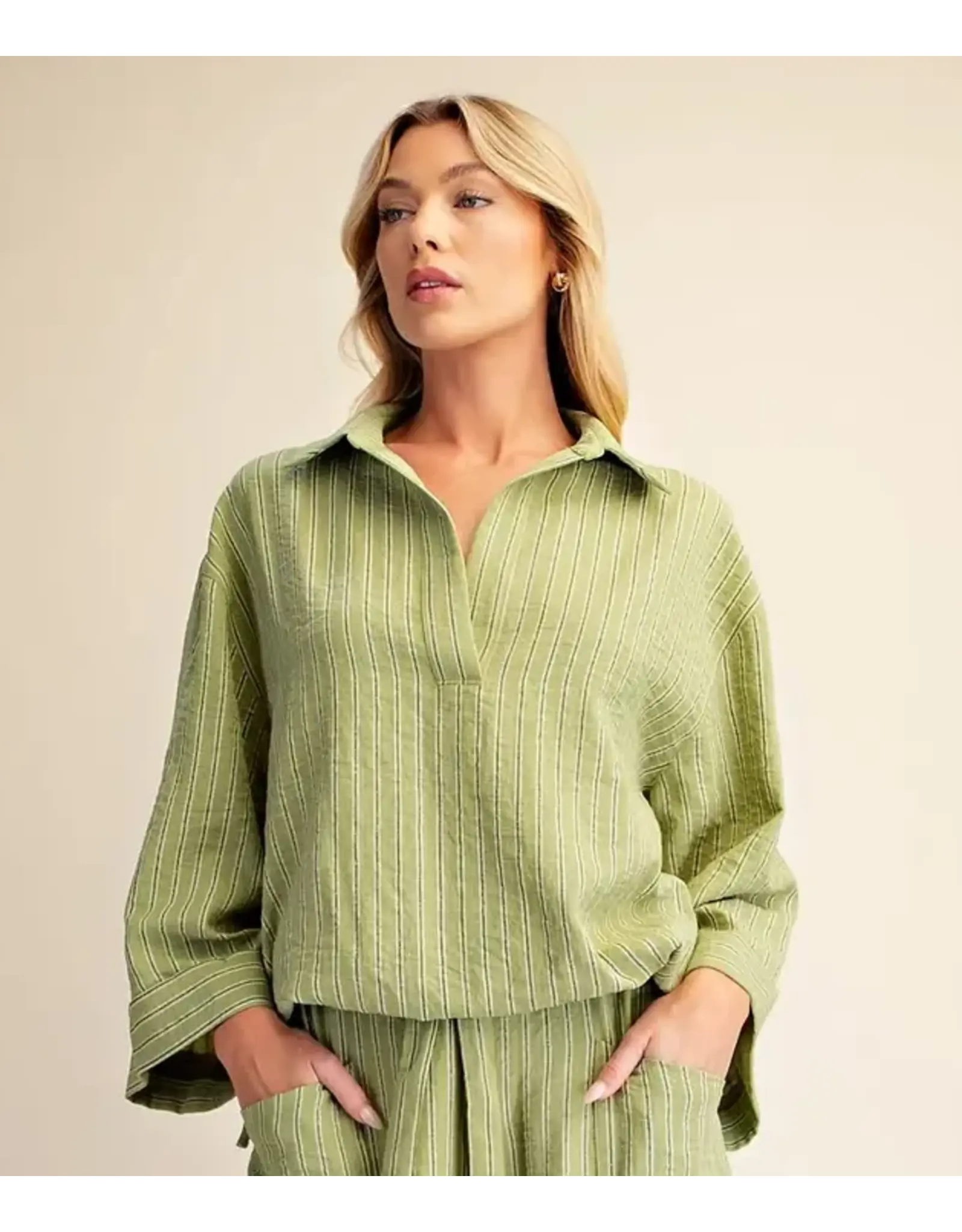 Winston Olive Stripe Top