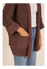 Charlie Chunky Knit Hooded Cream Cardigan