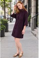 Uncle Frank Uncle Frank Suede Swing Dress Eggplant