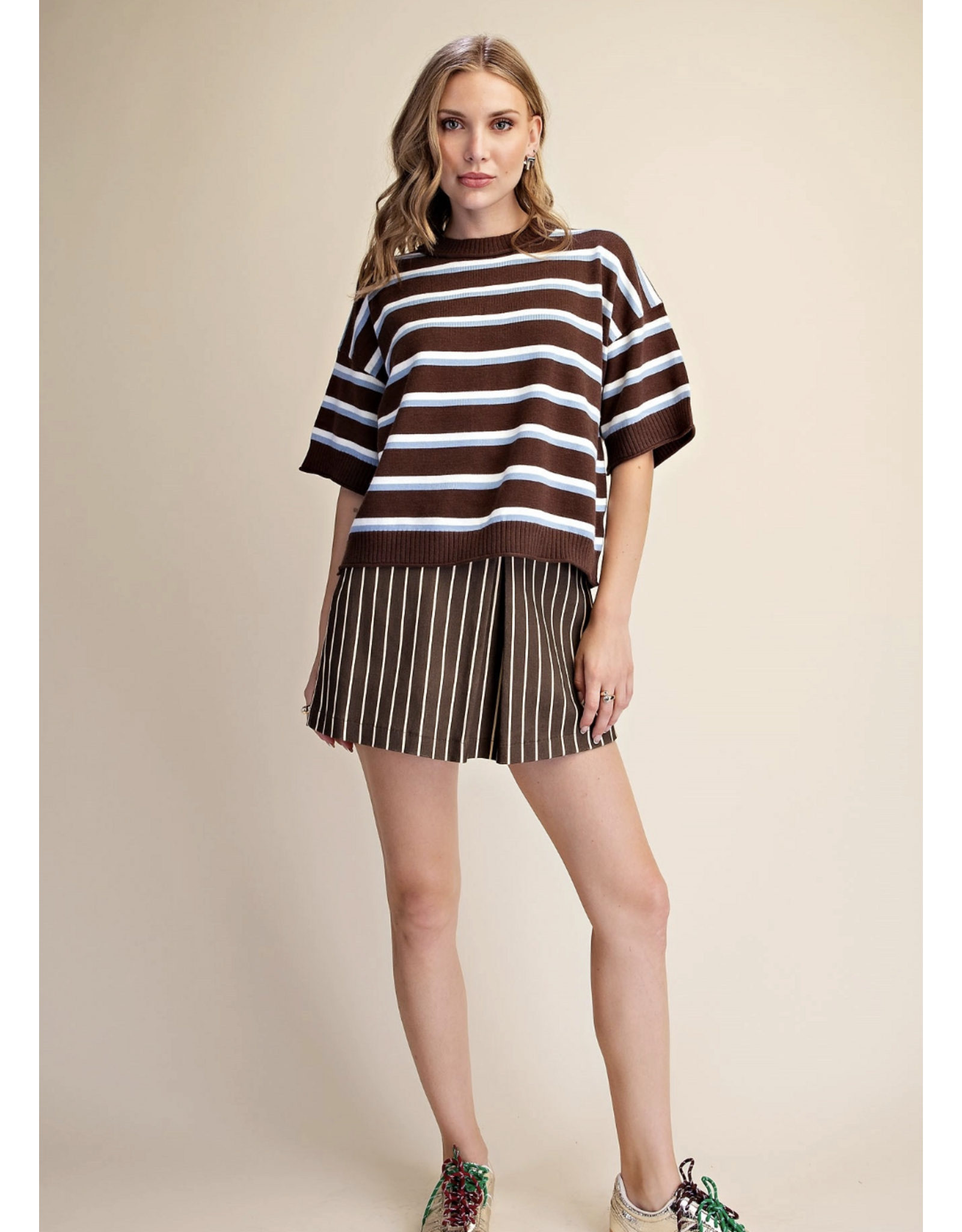 Winnie Brown Stripe Sweater
