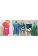 Brittany Silky Tiered Dress