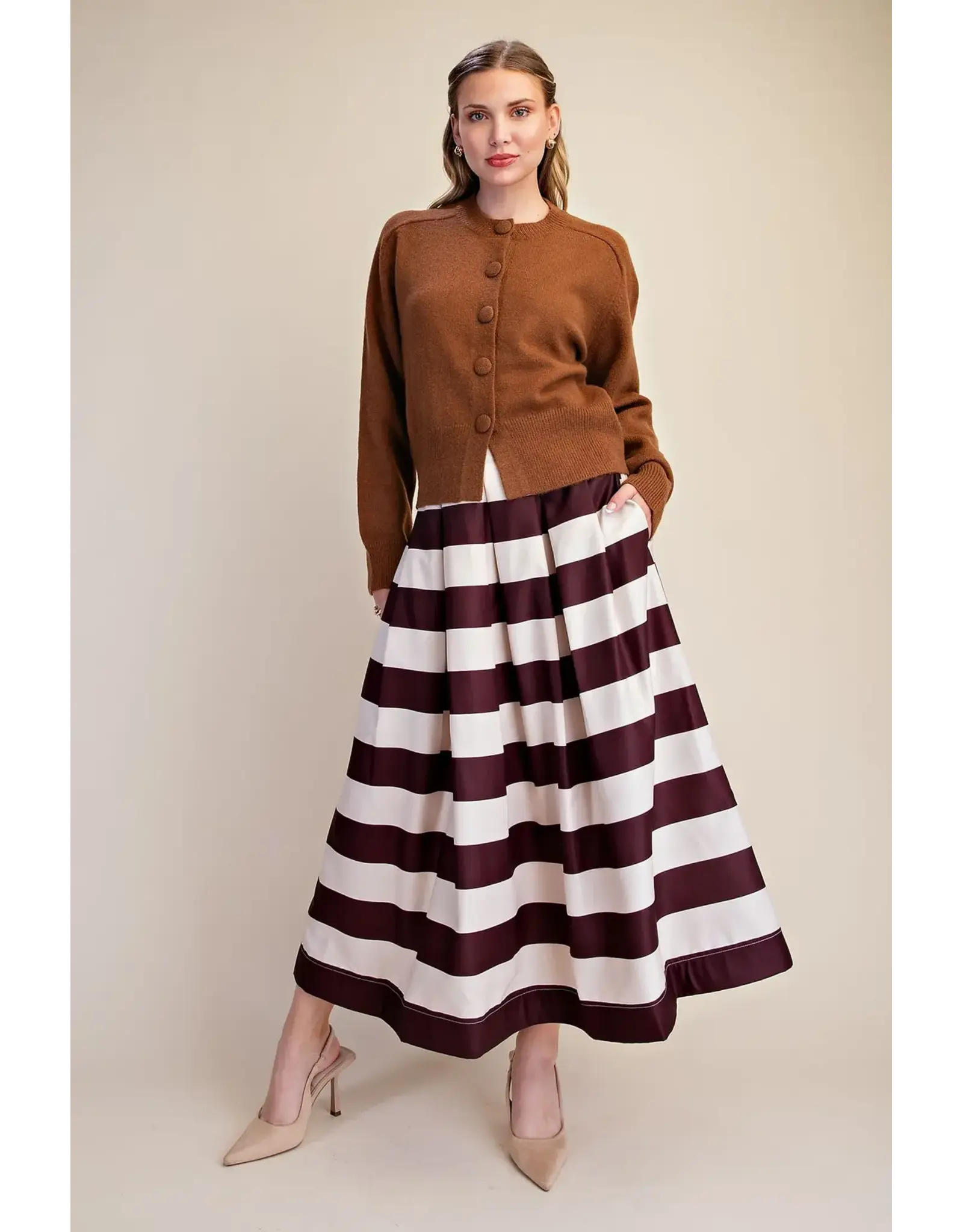 Winslow Brown Stripe Skirt