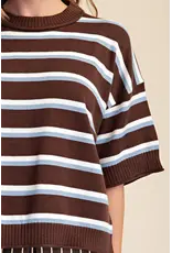 Winnie Brown Stripe Sweater