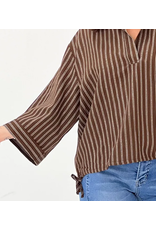 Winston Brown Stripe Top