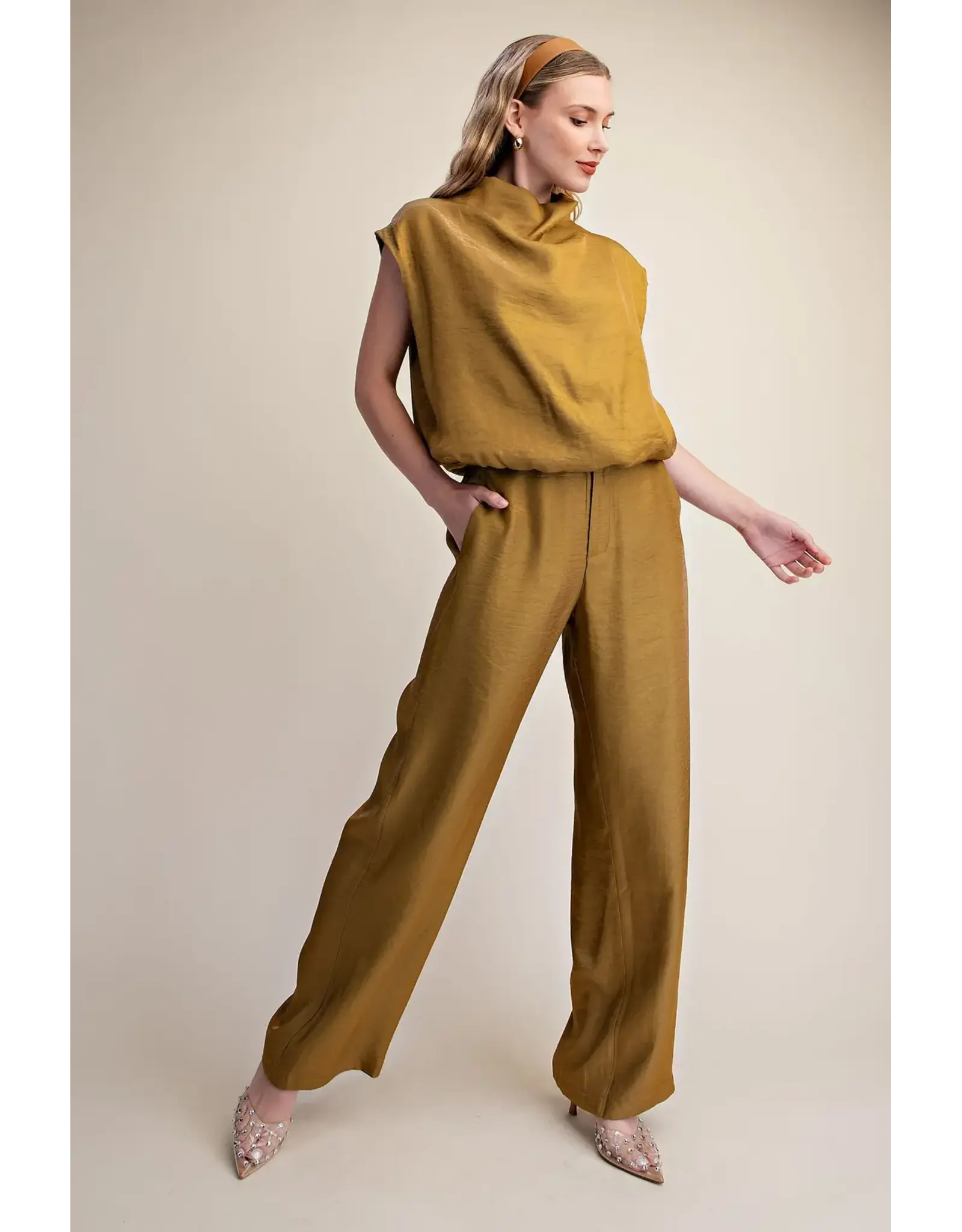 Wesley Structured Silky Pant