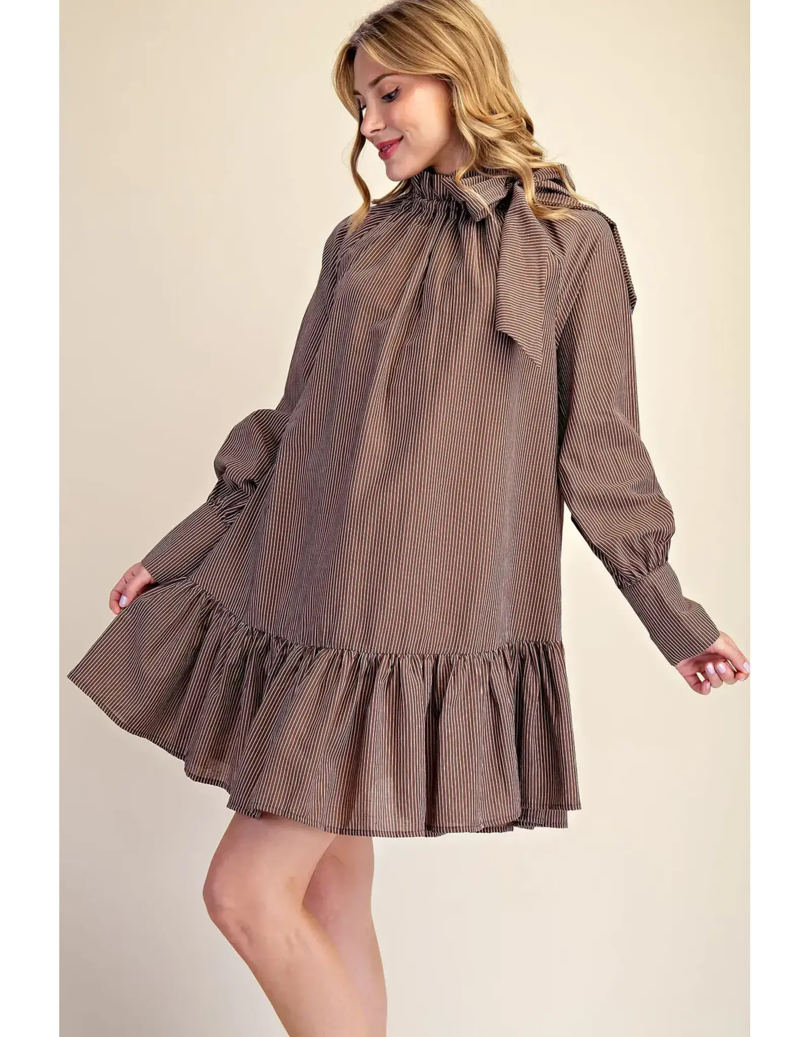 Waylon Whispy Brown Dress