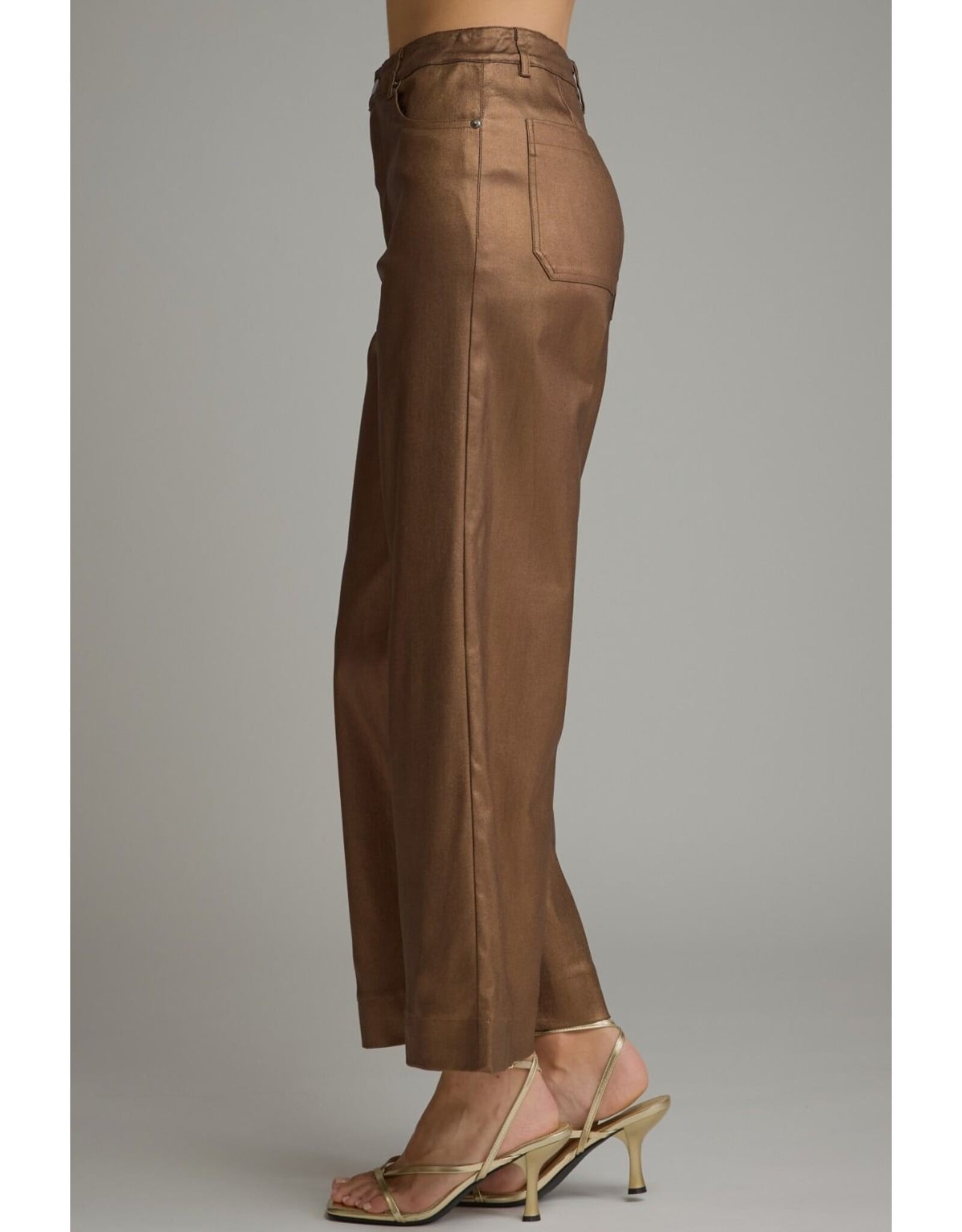 Melinda Metallic Brown Pants