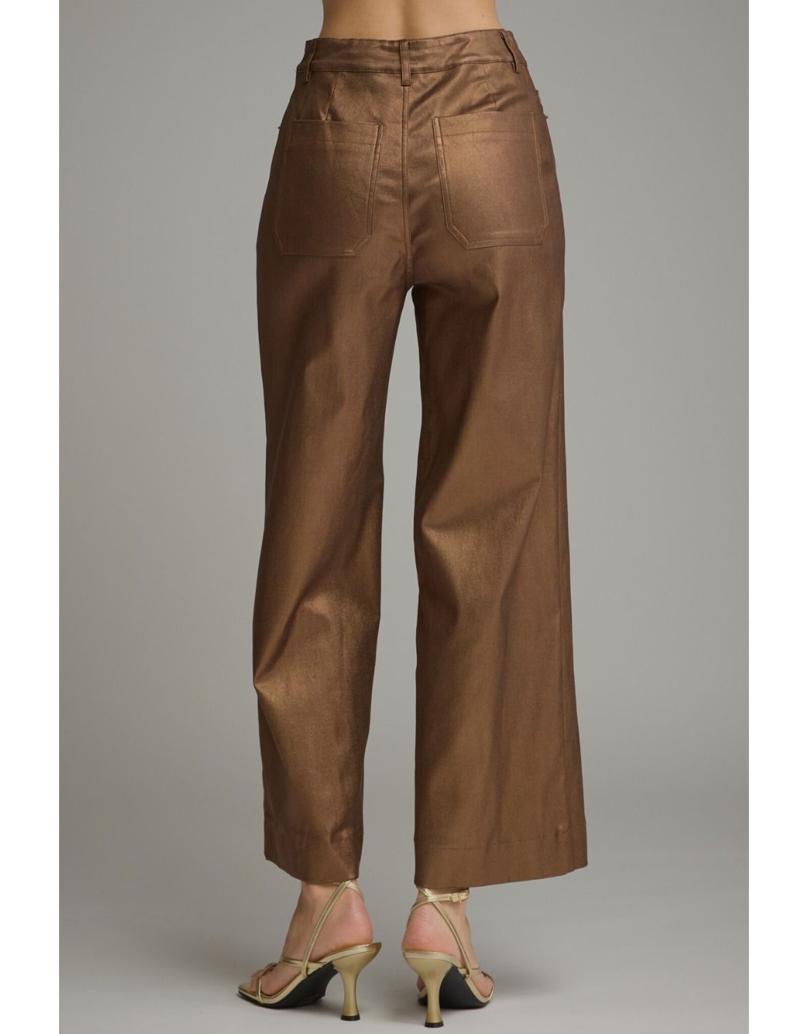 Melinda Metallic Brown Pants