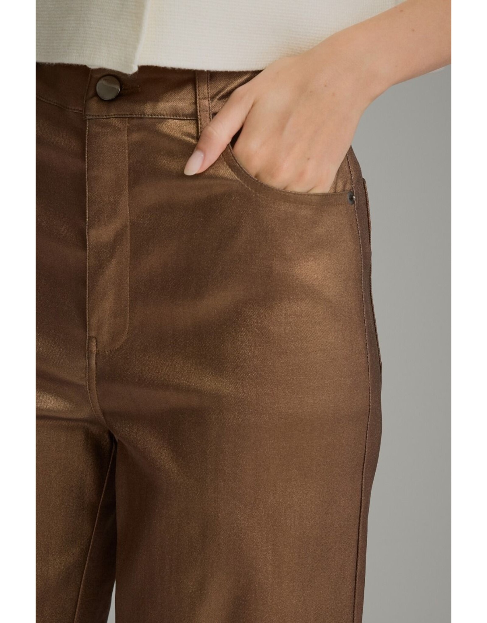 Melinda Metallic Brown Pants