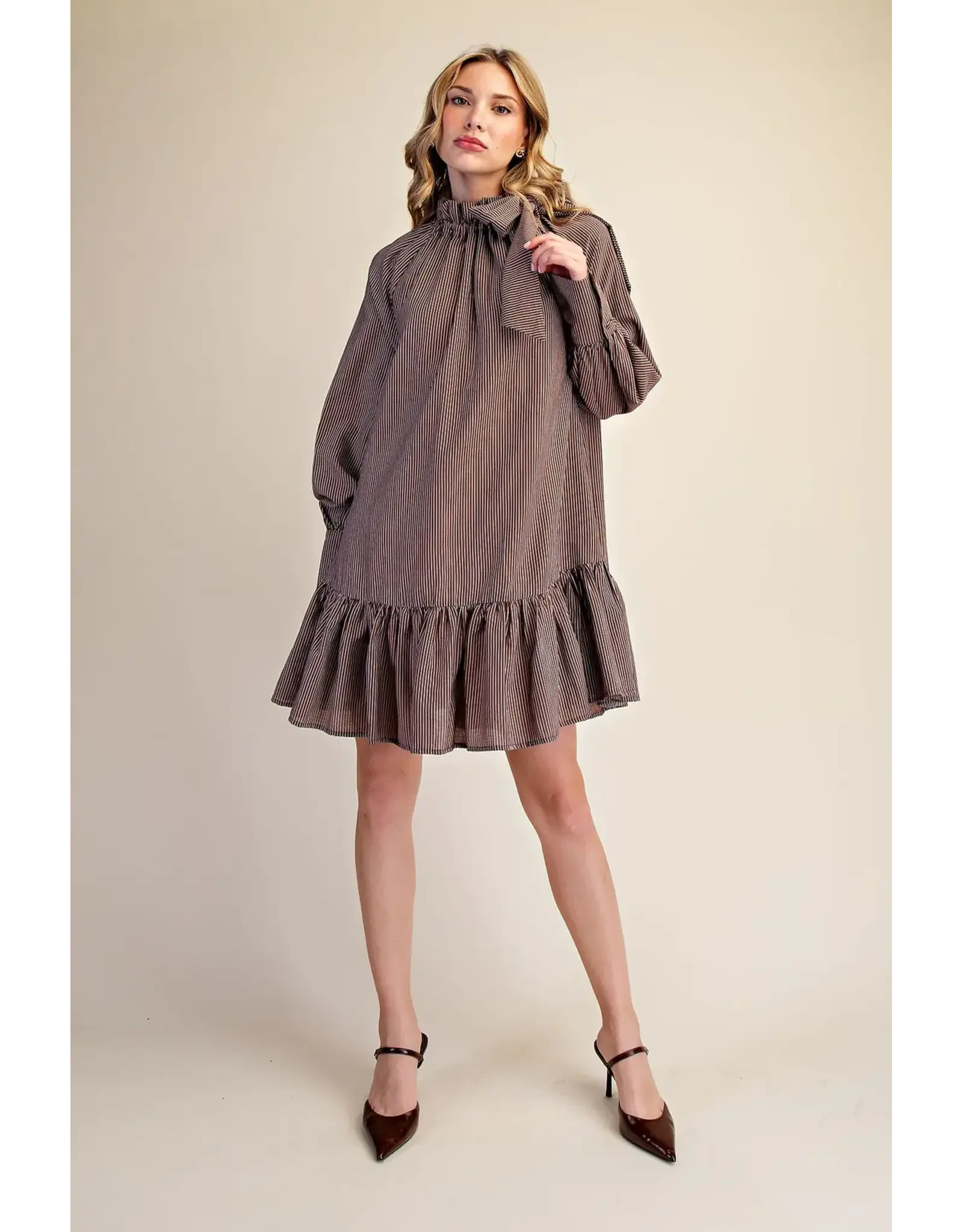 Waylon Whispy Brown Dress
