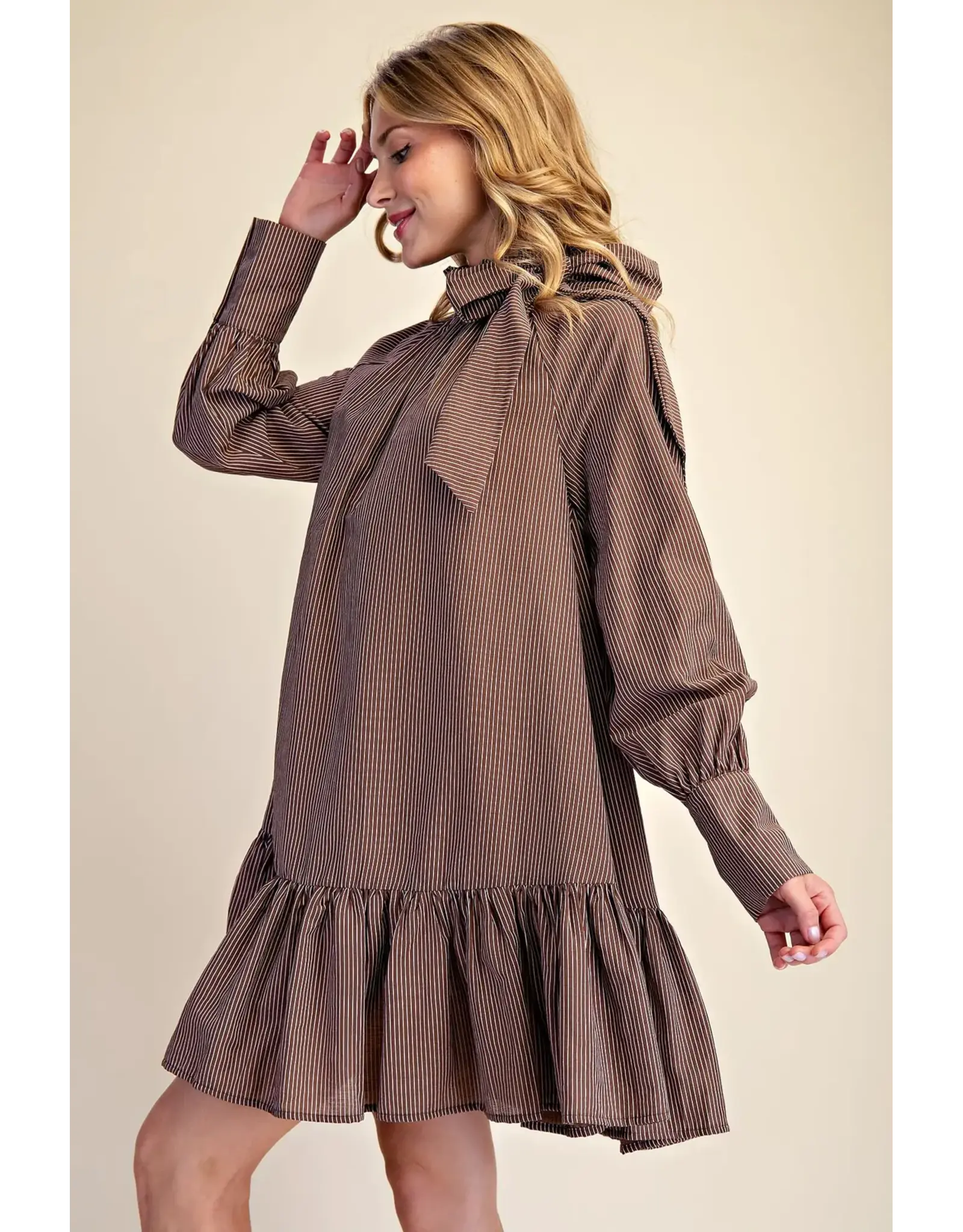 Waylon Whispy Brown Dress