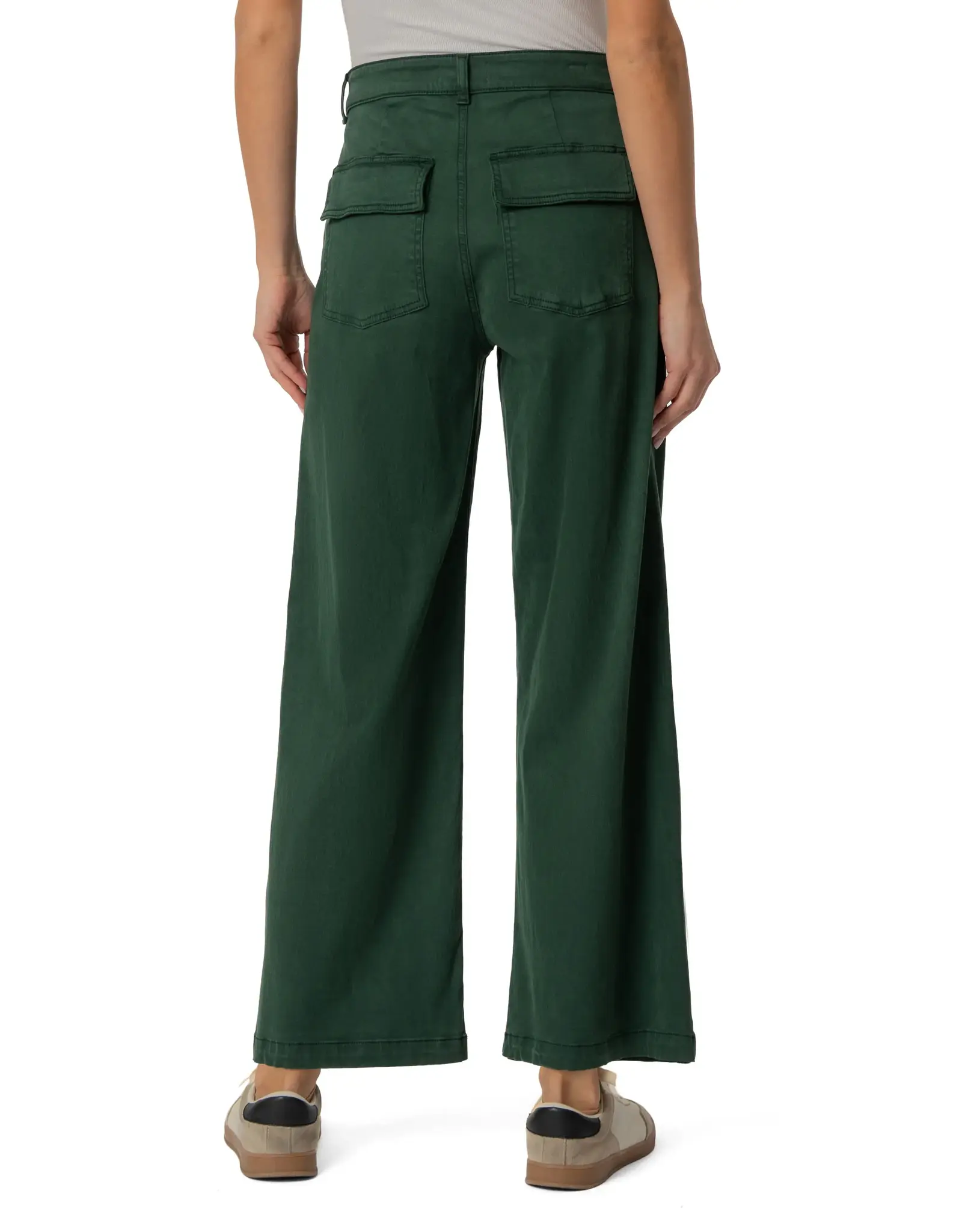 Kut from the Kloth / STS Blue KUT Meg High Rise Wide Leg pant w/ Double Flap Pocket Evergreen