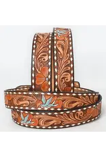 Hand Tooled Leather Belt Flying Dove & Floral Western