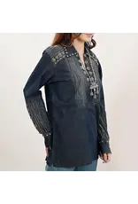 Silver Stud Blue Denim Tunic