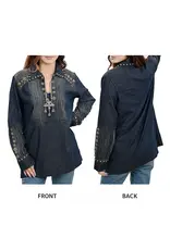Silver Stud Blue Denim Tunic