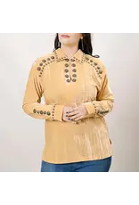 Silver Stud Antique Ivory Velvet Tunic