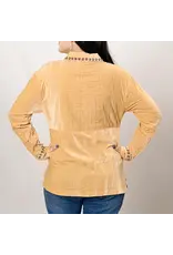 Silver Stud Antique Ivory Velvet Tunic
