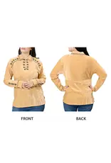 Silver Stud Antique Ivory Velvet Tunic