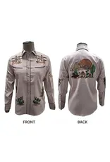 Western Blush Pink Embroidered Shirt