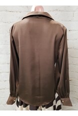 Winsome Silky Brown Blouse