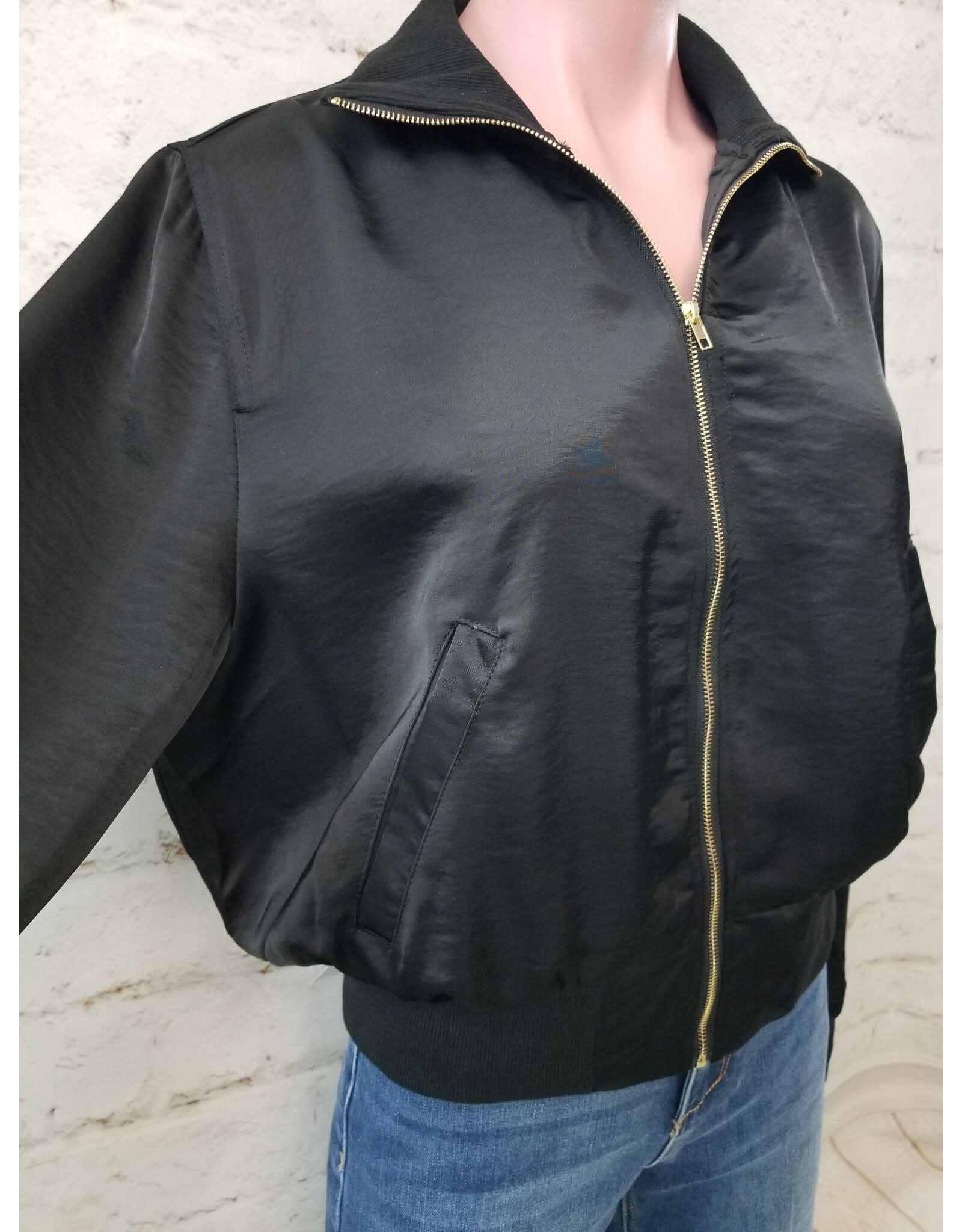 Wallace Black Bomber Jacket