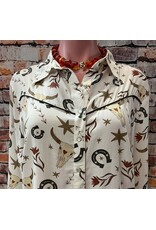 Skull & Horseshoe Long Sleeve Pearl Snap