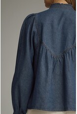 Victoria V-Neck Denim Top