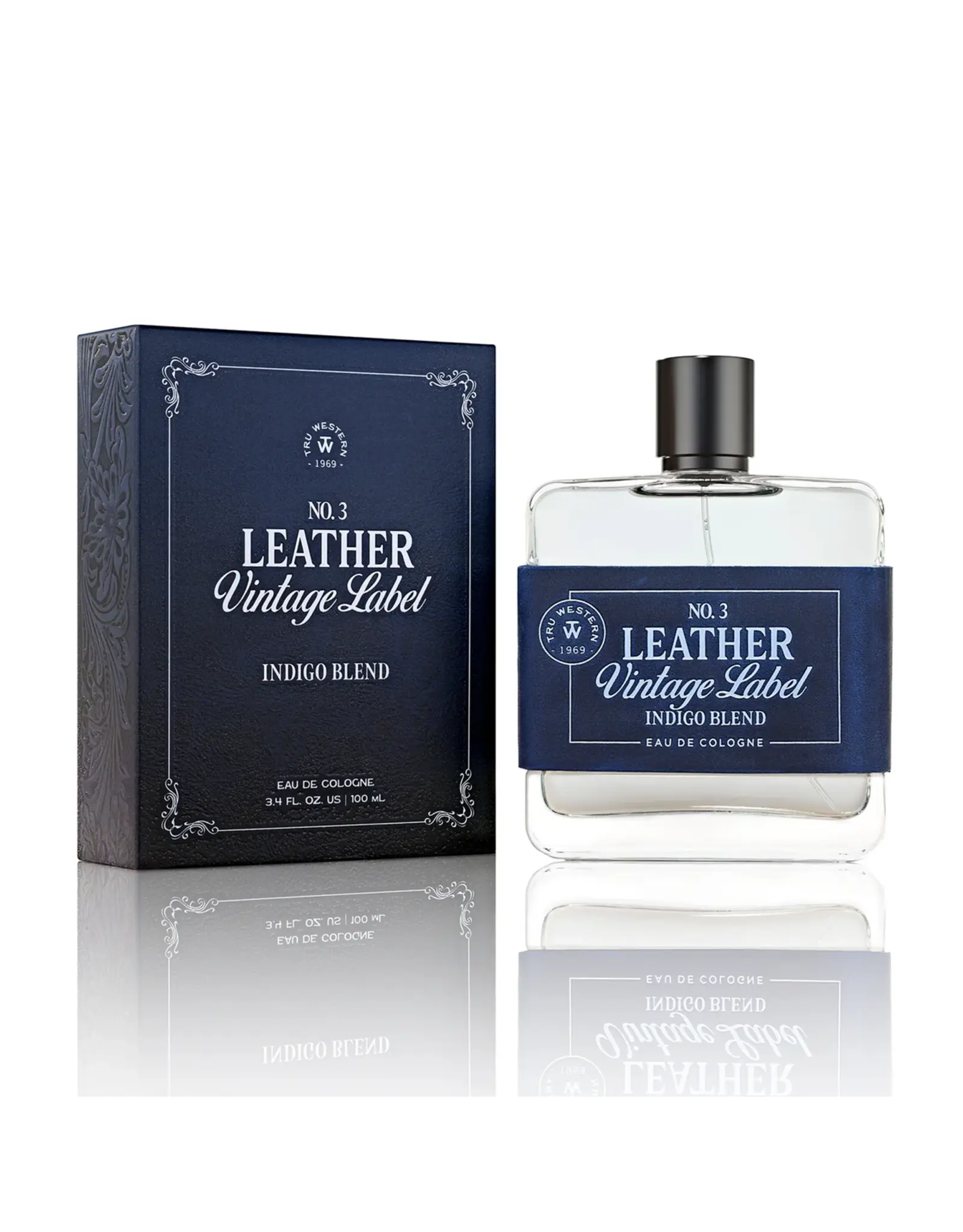 No. 3 Leather Vintage Label Indigo Blend Cologne