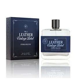 No. 3 Leather Vintage Label Indigo Blend Cologne