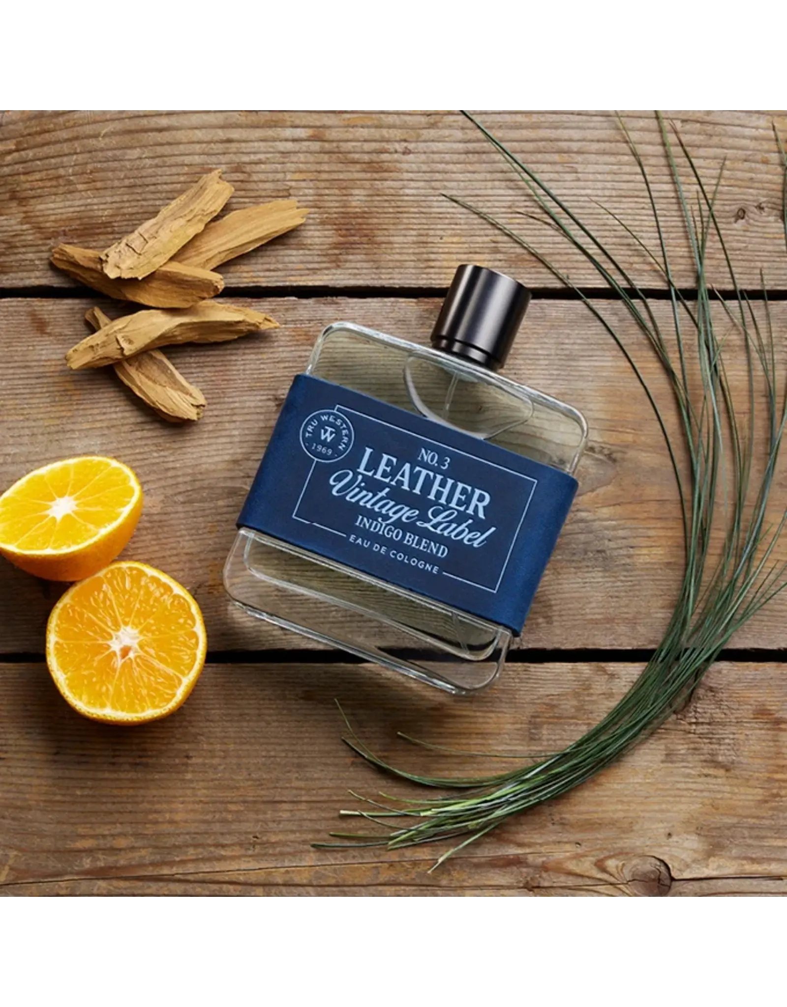 No. 3 Leather Vintage Label Indigo Blend Cologne