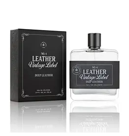 No. 4 Leather Vintage Label Deep Leather Cologne