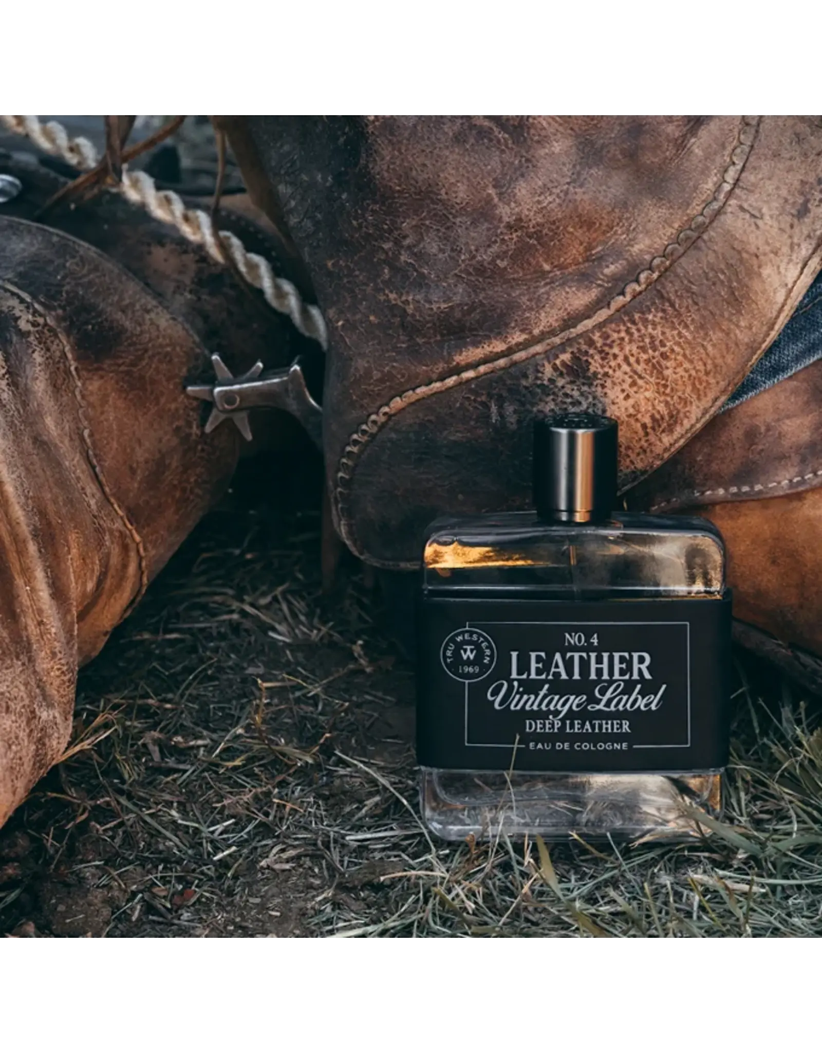 No. 4 Leather Vintage Label Deep Leather Cologne