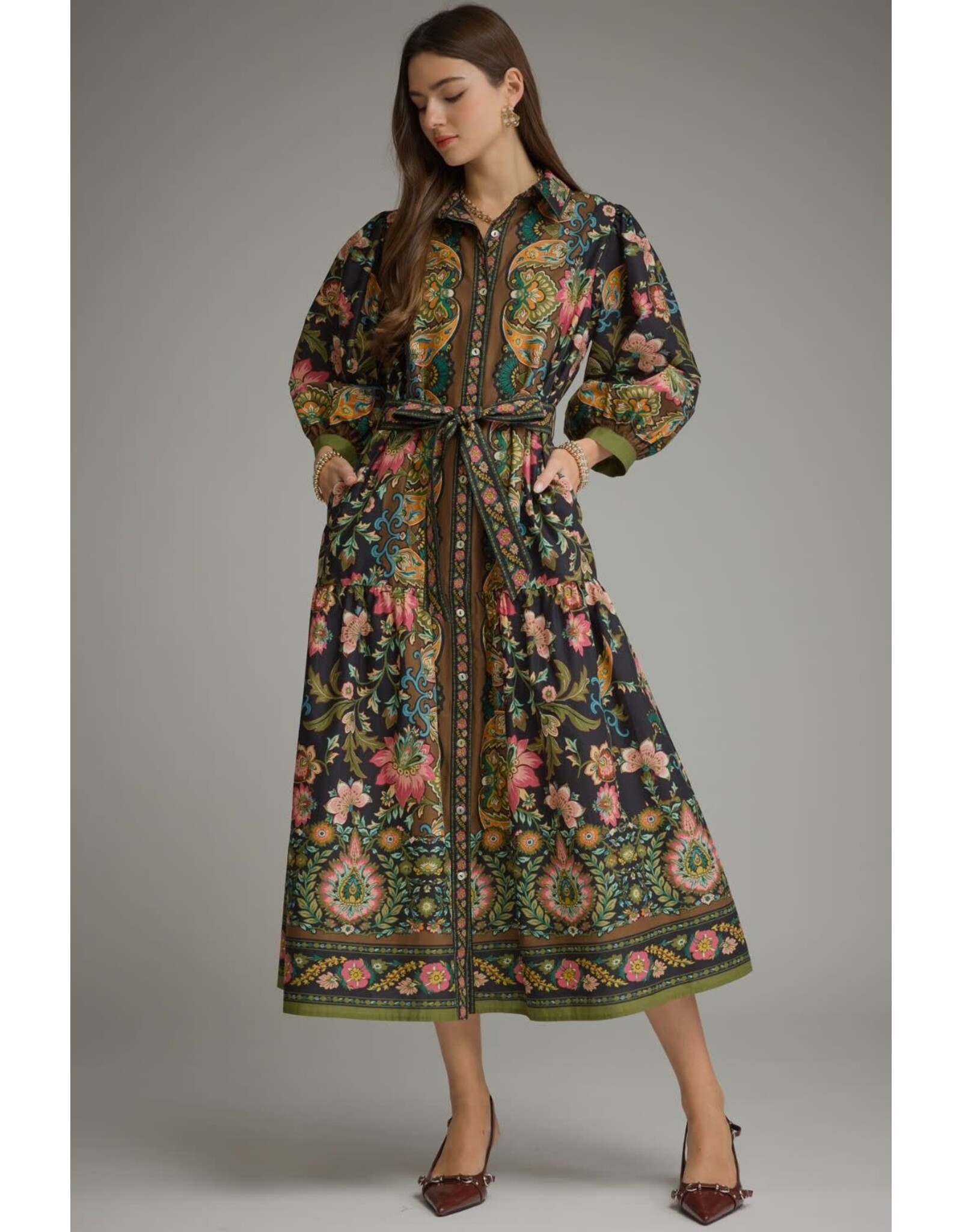 Violetta Black Floral Dress