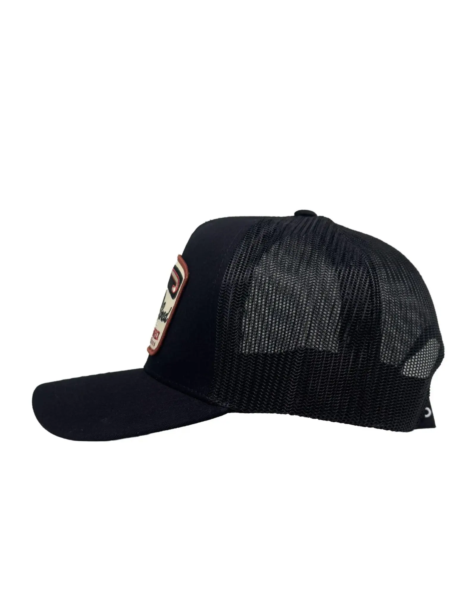 Lazy J Black Pure Bred High Profile Curved Bill Trucker Hat