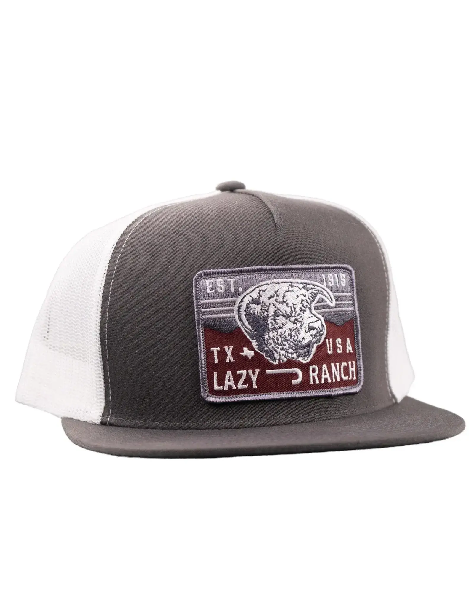 Lazy J Ranch Grey & White Red Rock Classic Five Panel Trucker Hat