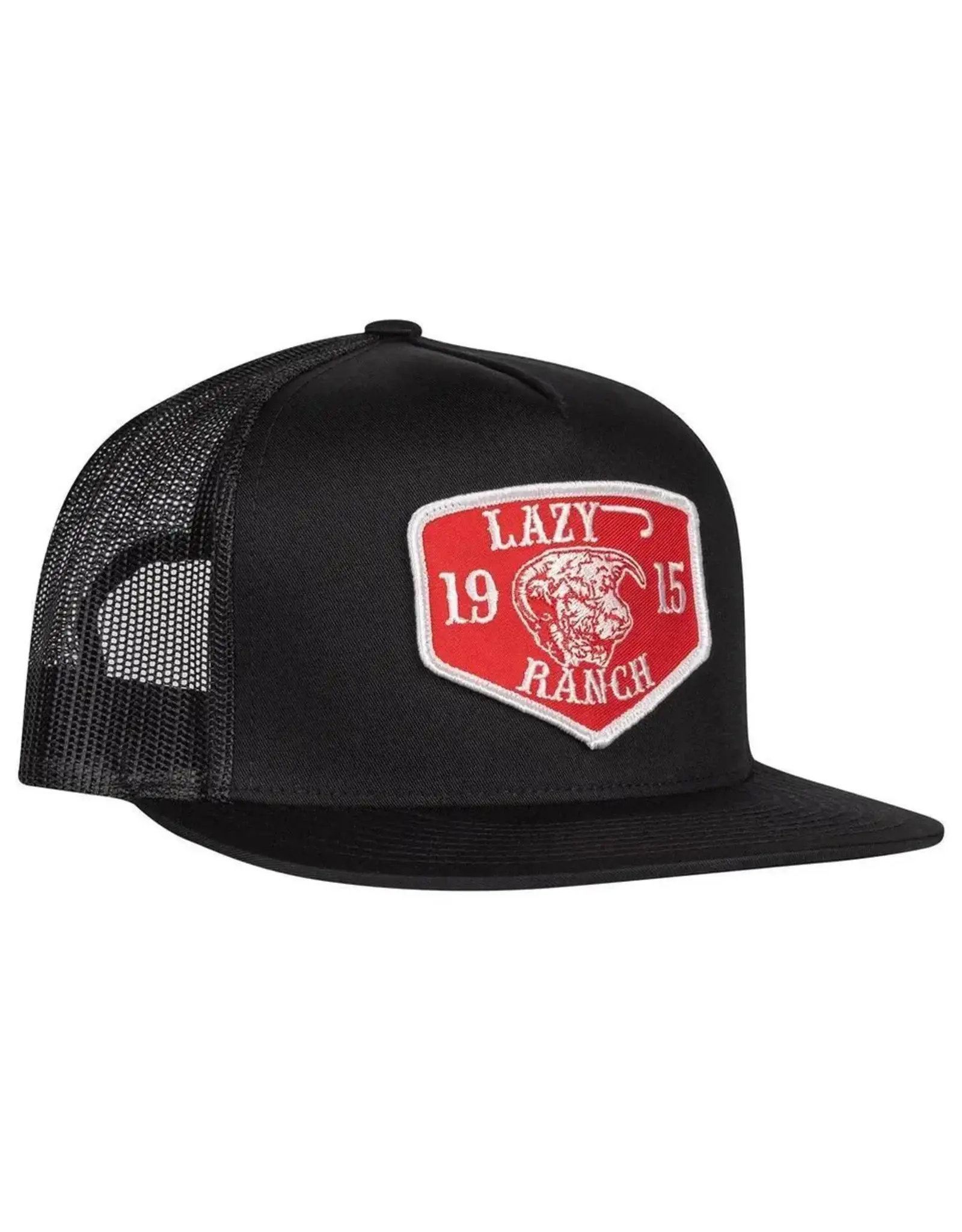 Lazy J Ranch Black Red Ranch Classic Five Panel Trucker Hat