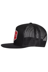 Lazy J Ranch Black Red Ranch Classic Five Panel Trucker Hat