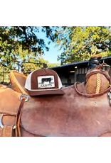 Lazy J Brown & White Iron Hide Rope High Profile Trucker Hat
