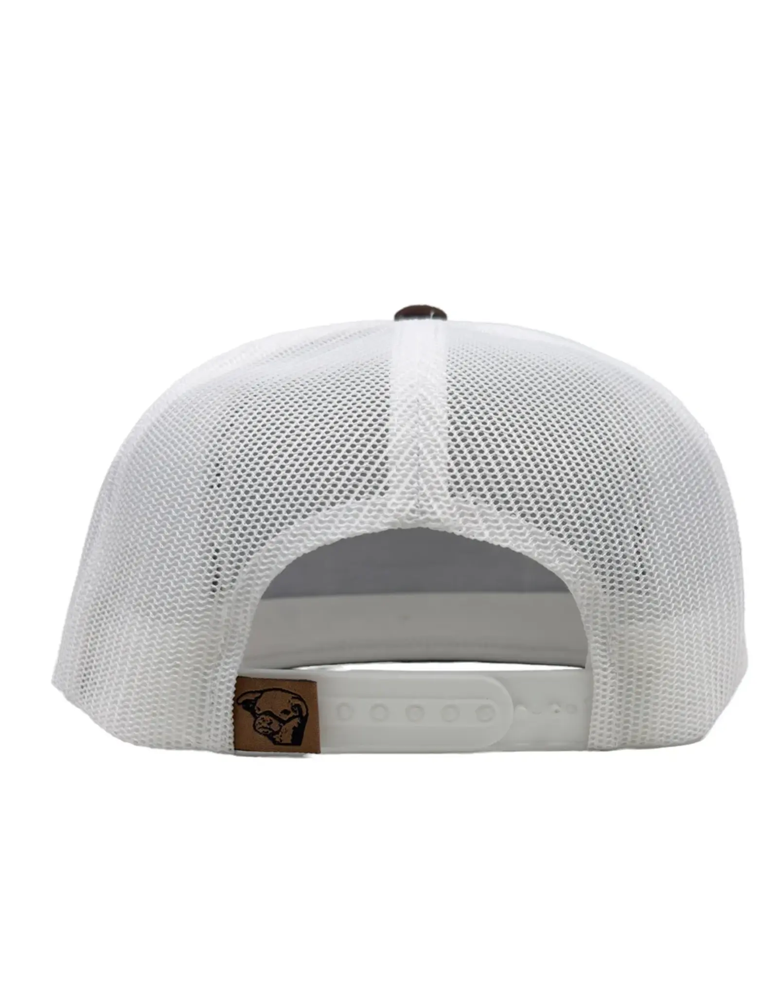 Lazy J Brown & White Iron Hide Rope High Profile Trucker Hat