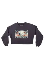 Lazy J Ranch Women's Freedom Cropped Sweatshirt Pepper